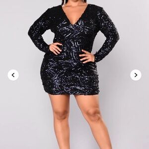 Elegant Black Sequin Dress